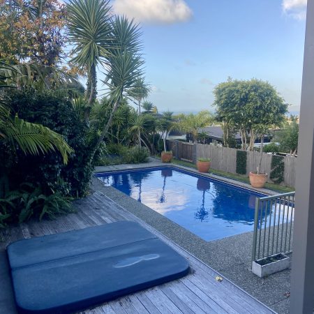 North Shore Auckland Home with Pool, Spa, Milford Beach & Rangitoto Views